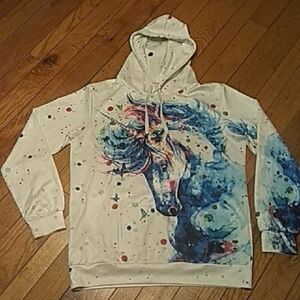 White Unicorn Hoodie
